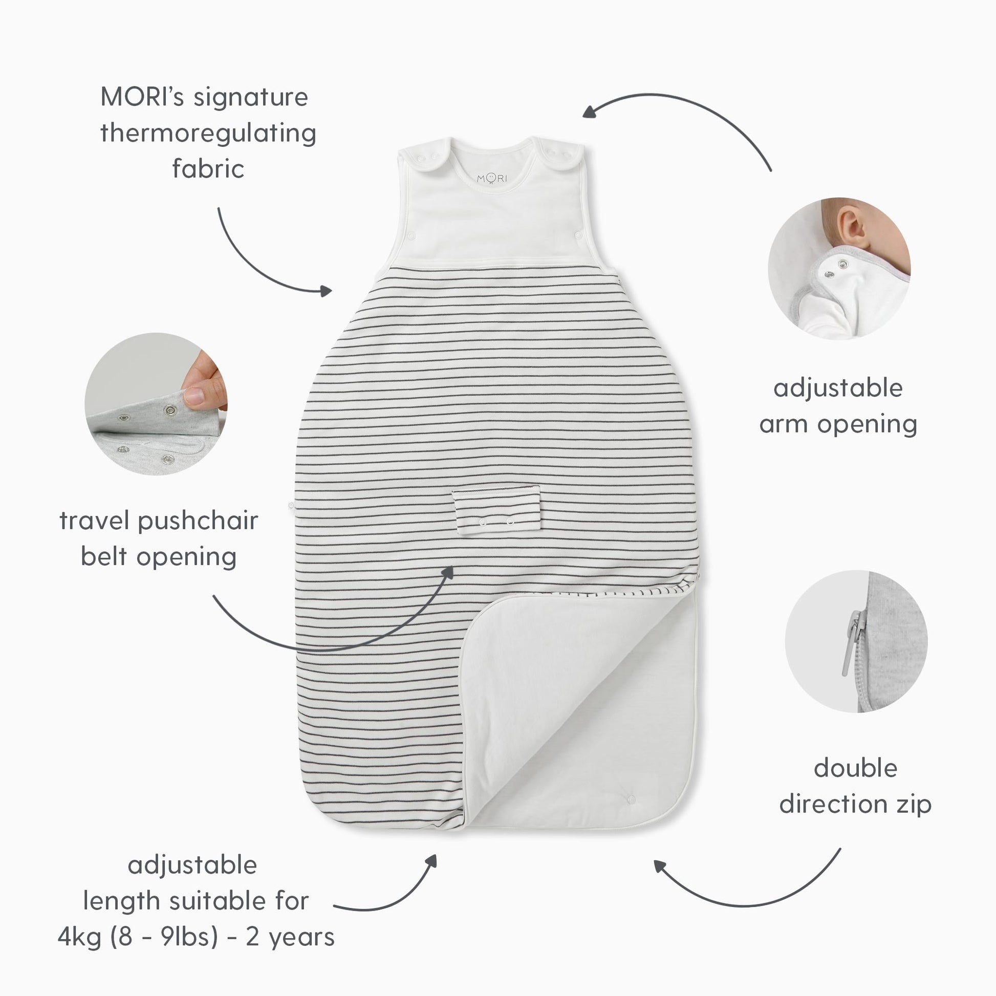 Caramel Stripe Clever Sleeping Bag 2.5 TOG
