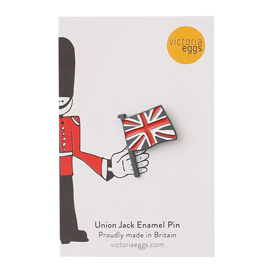 Victoria Eggs Union Jack Enamel Pin Badge
