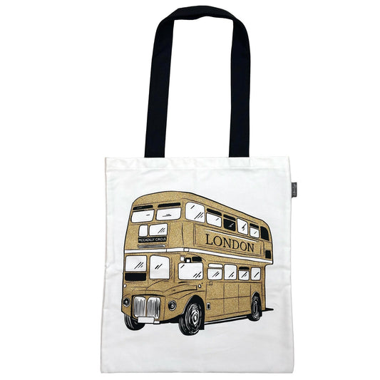 Victoria Eggs Gold London Bus Canvas Bag