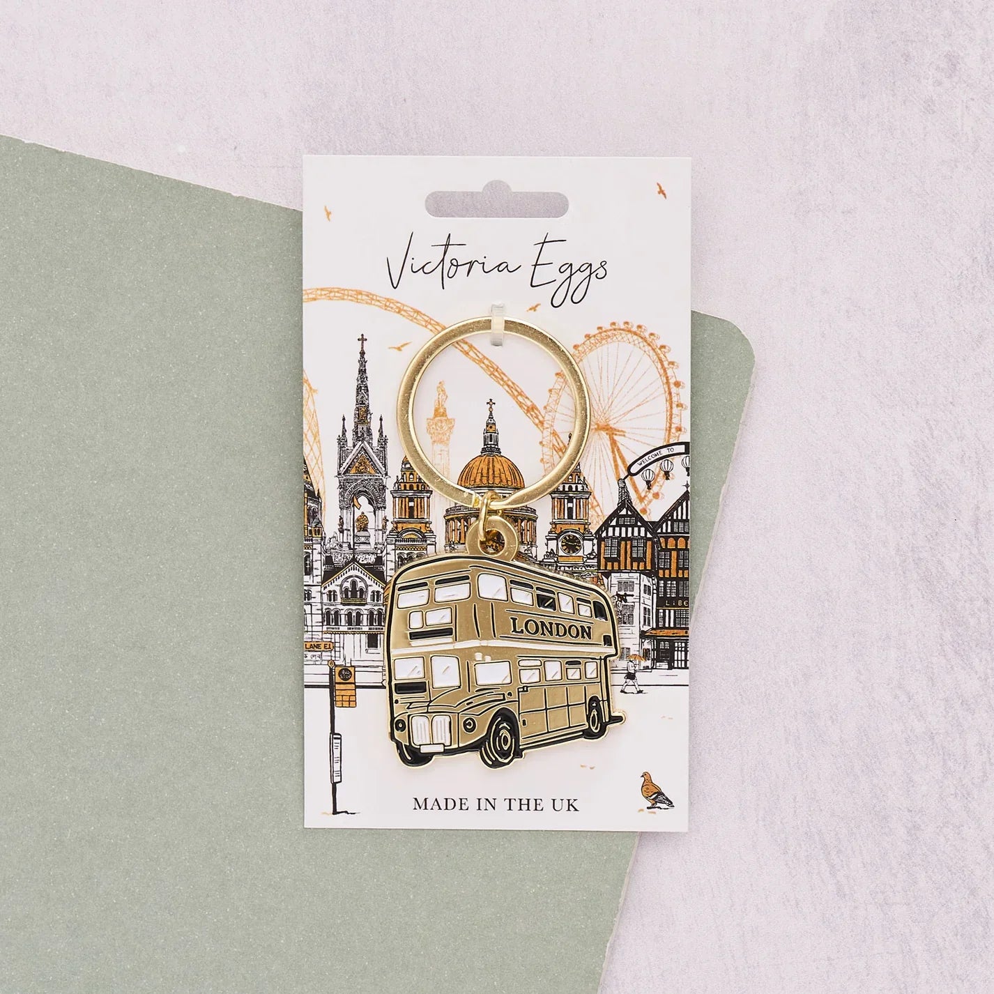 Victoria Eggs London City Bus Keyring