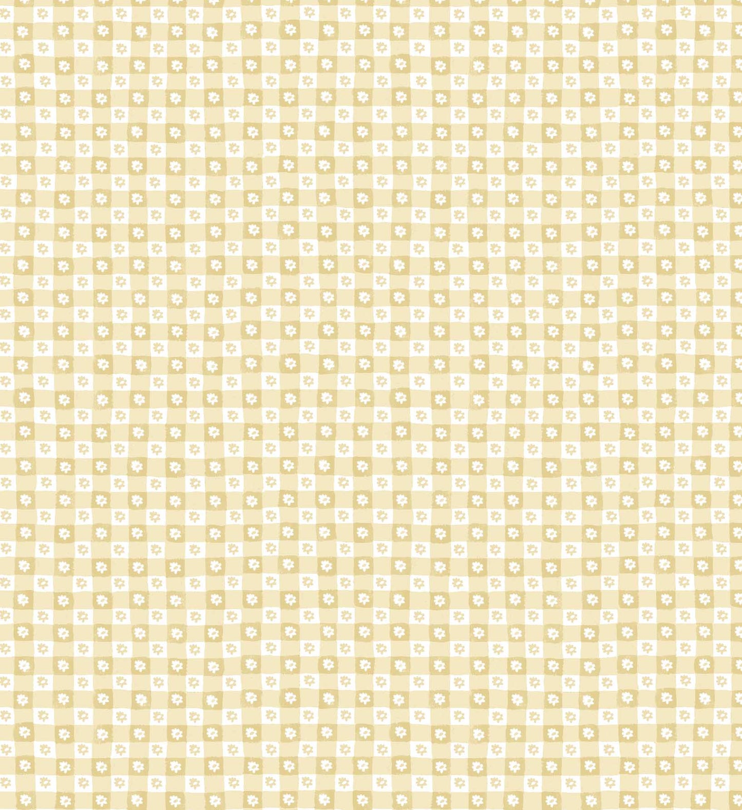 Daisy Gingham Peel & Stick Wallpaper - Gold