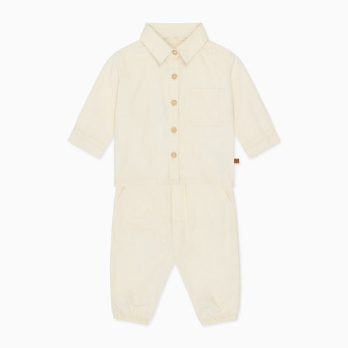 Corduroy Shirt & Trousers Outfit
