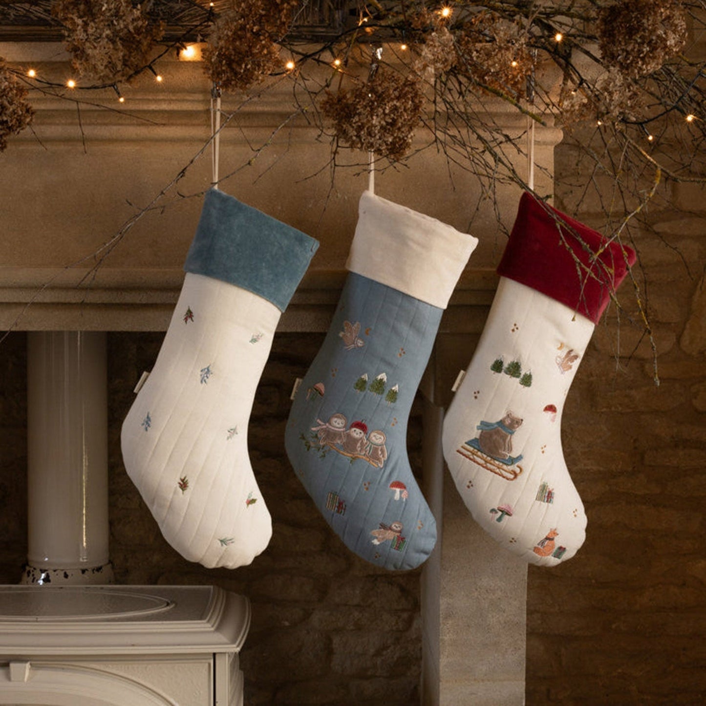 Avery Row Christmas Stocking - Bear Cub
