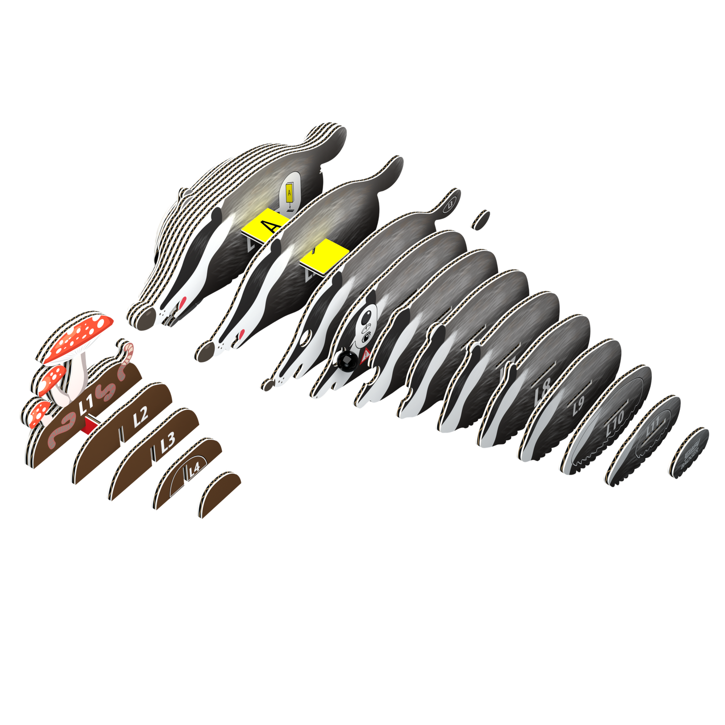 Badger  3-D model kit