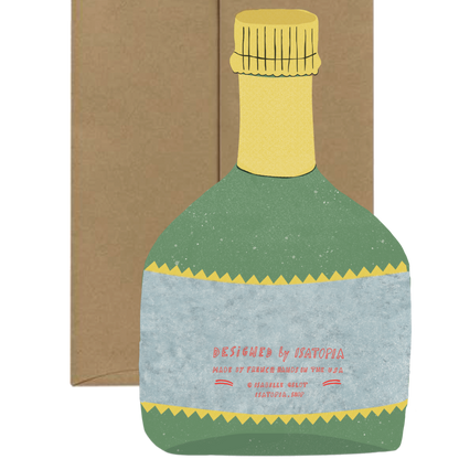 Champagne Card - French Collection Die Cut