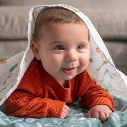 aden + anais Essentials Cotton Muslin Swaddle Blankets - 2 Pack - Dino Jungle