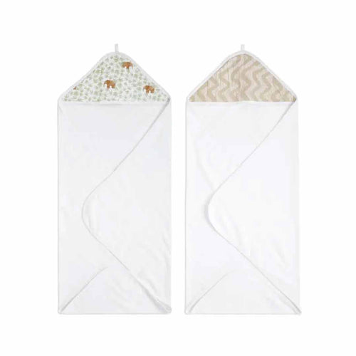 aden + anais Essentials Cotton Hooded Towels - 2 Pack - Tanzania