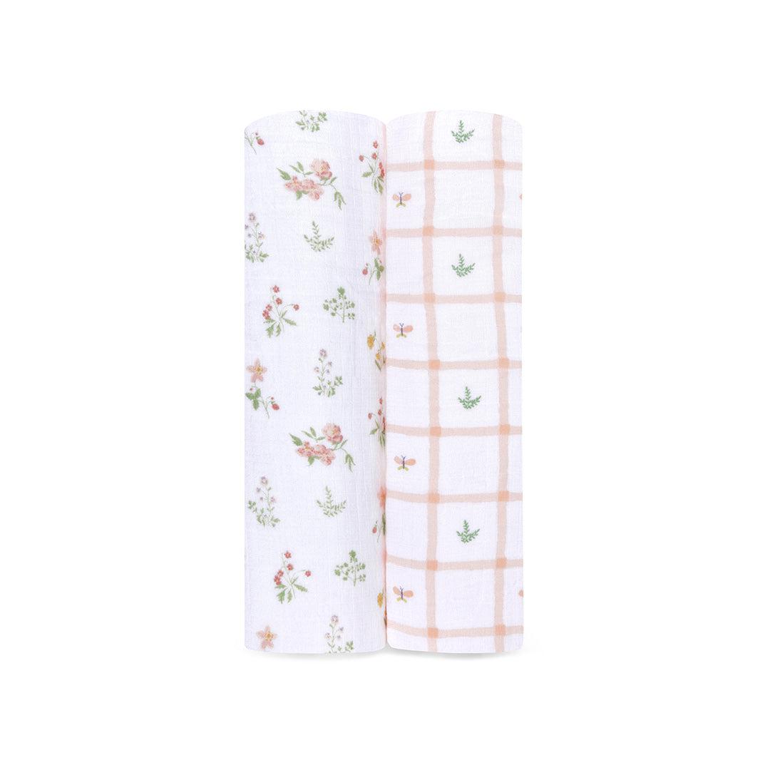 aden + anais Essentials Cotton Muslin Swaddle Blanket - 2 Pack - Country Floral