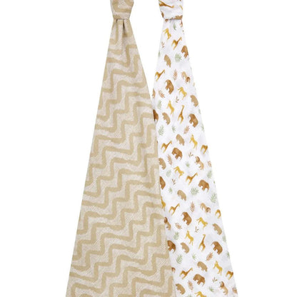 aden + anais Essentials Cotton Muslin Swaddle Blanket - 2 Pack - Tanzania