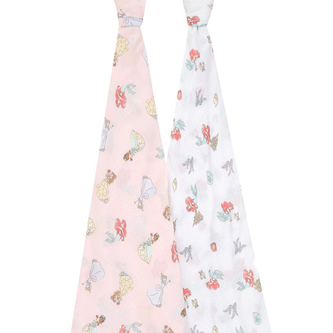 aden + anais Essentials Cotton Muslin Swaddle Blankets - 2 Pack - Disney Princess