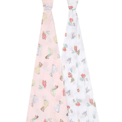 aden + anais Essentials Cotton Muslin Swaddle Blankets - 2 Pack - Disney Princess