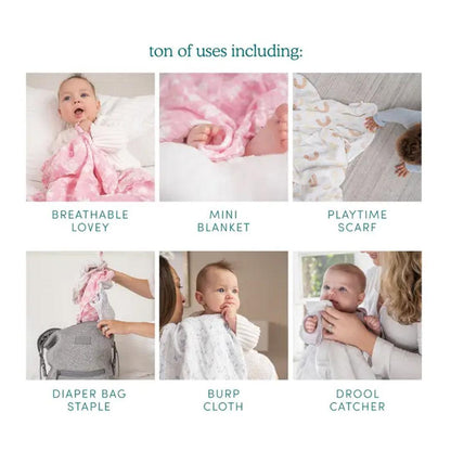 aden + anais Essentials Cotton Muslin Squares - 5 Pack - Blushing Bunnies
