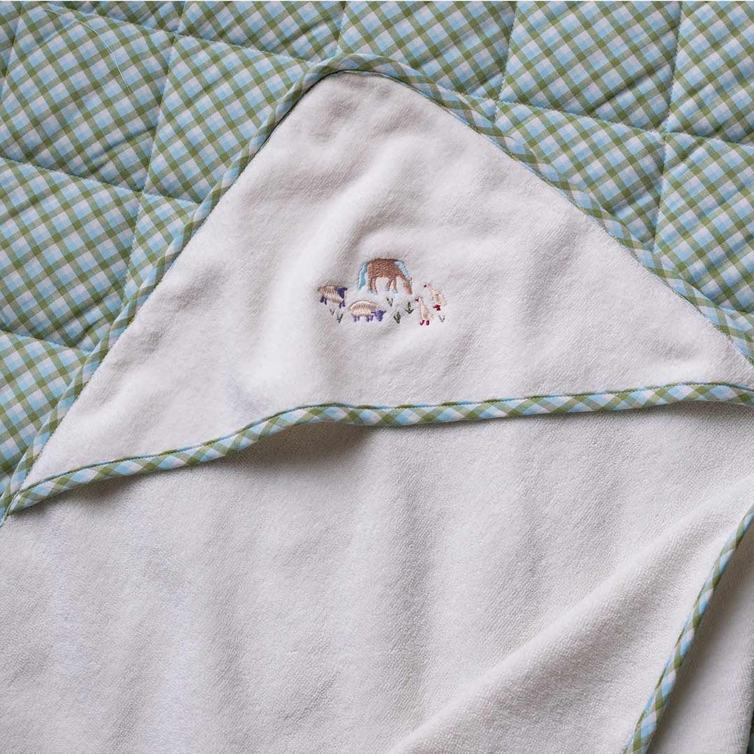 Avery Row Hooded Baby Towel - Little Farm