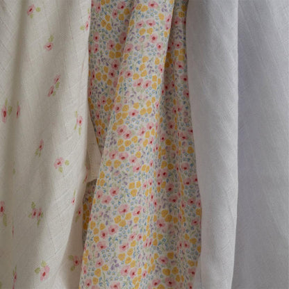 Avery Row Muslin Squares, Set of 3 - Wildflower Garden