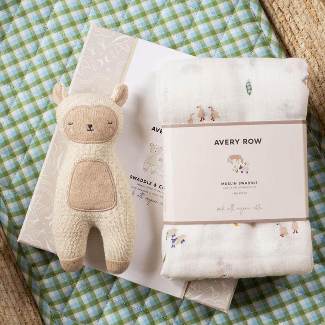 Avery Row Swaddle & Cuddle New Baby Gift Set - Little Farm