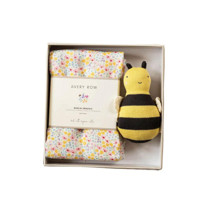 Avery Row Swaddle & Cuddle New Baby Gift Set - Wildflower Garden