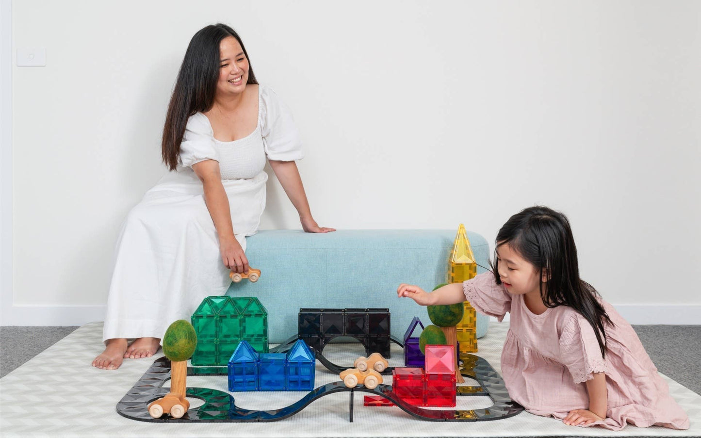 CONNETIX Magnetic Tiles Roads Creative Pack - 48 Pieces