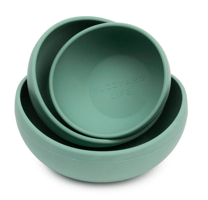 FuzzYard Life Silicone Bowl - Myrtle Green M