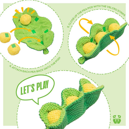 PAWTY Dog Toys - Pea Pod Interactive Snuffle Dog Toy