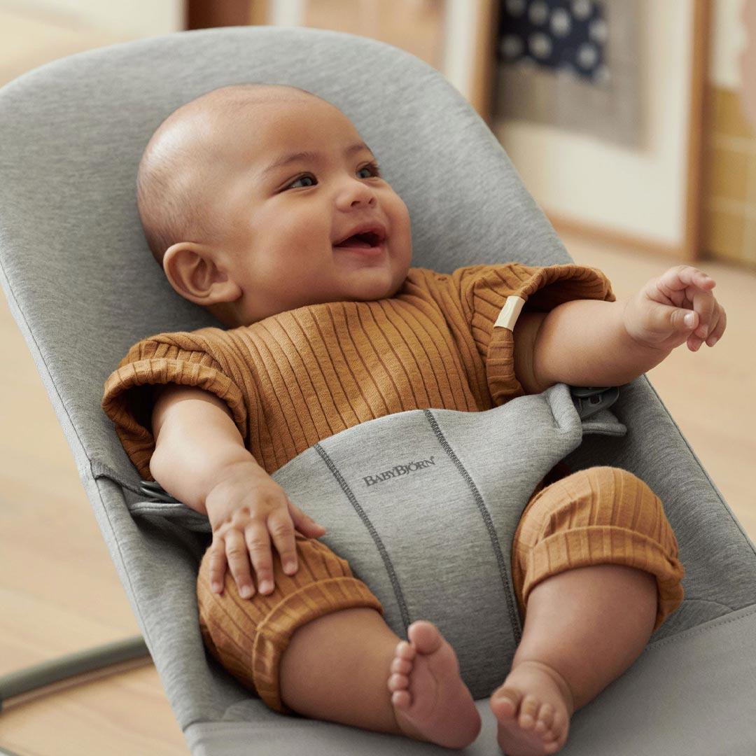 BabyBjorn Bouncer Bliss - 3D Jersey - Light Grey