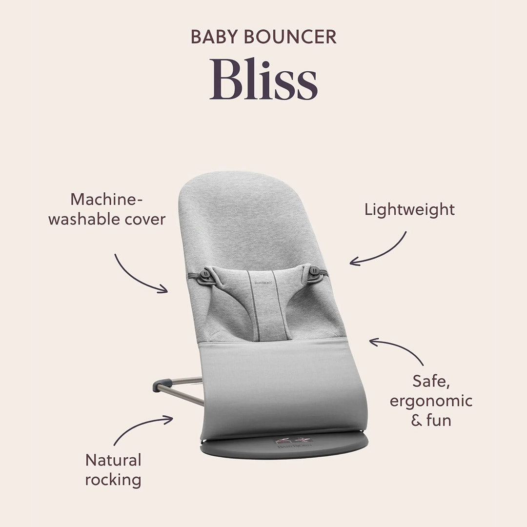 BabyBjörn Bouncer Bliss Woven Mélange - Light Grey