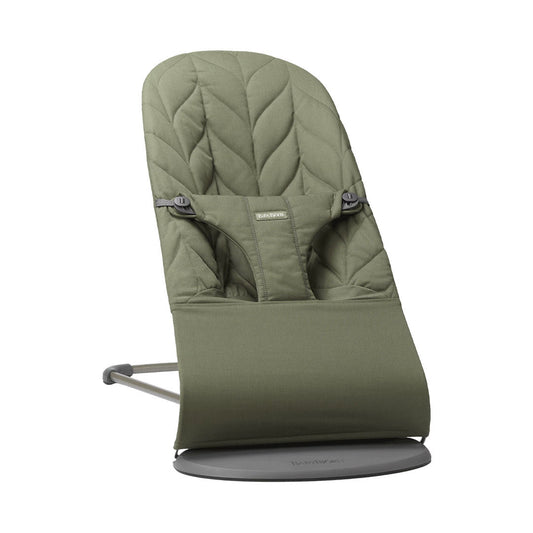 BabyBjörn Bliss Woven Petal Quilt Baby Bouncer - Dark Green
