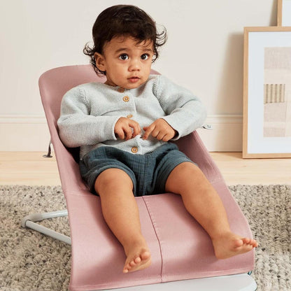 BabyBjörn Bliss Woven Petal Quilt Baby Bouncer - Dusty Pink