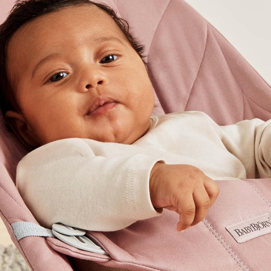 BabyBjörn Bliss Woven Petal Quilt Baby Bouncer - Dusty Pink