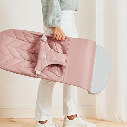 BabyBjörn Bliss Woven Petal Quilt Baby Bouncer - Dusty Pink