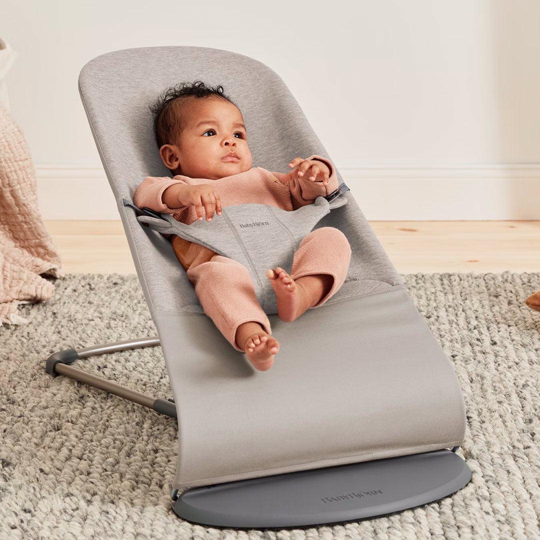 BabyBjorn Bouncer Bliss - 3D Jersey  - Sand Grey