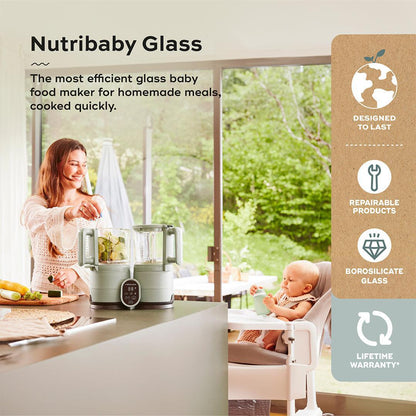 Babymoov Nutribaby Glass Baby Food Maker - Green