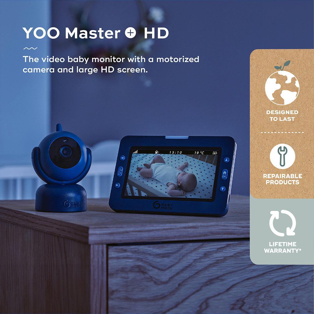 Babymoov YOO MASTER PLUS HD Motorised video babymonitor, screen 5" - Blue