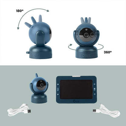 Babymoov YOO MASTER PLUS HD Motorised video babymonitor, screen 5" - Blue