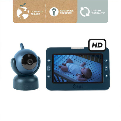 Babymoov YOO MASTER PLUS HD Motorised video babymonitor, screen 5" - Blue