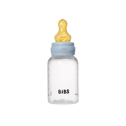 BIBS Medium Flow Baby Bottle Latex 1 Pack - Baby Blue