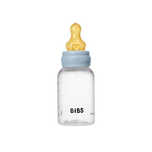 BIBS Medium Flow Baby Bottle Latex 1 Pack - Baby Blue
