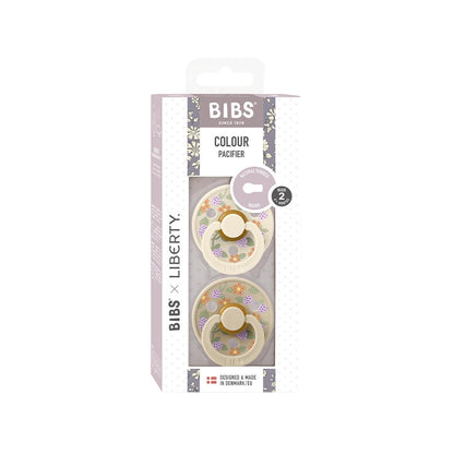 BIBS X LIBERTY Colour Latex Pacifier - 2 Pack - Ivory Mix - Strawberries and Cream