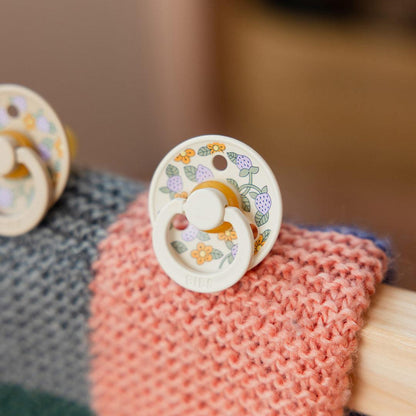 BIBS X LIBERTY Colour Latex Pacifier - 2 Pack - Ivory Mix - Strawberries and Cream