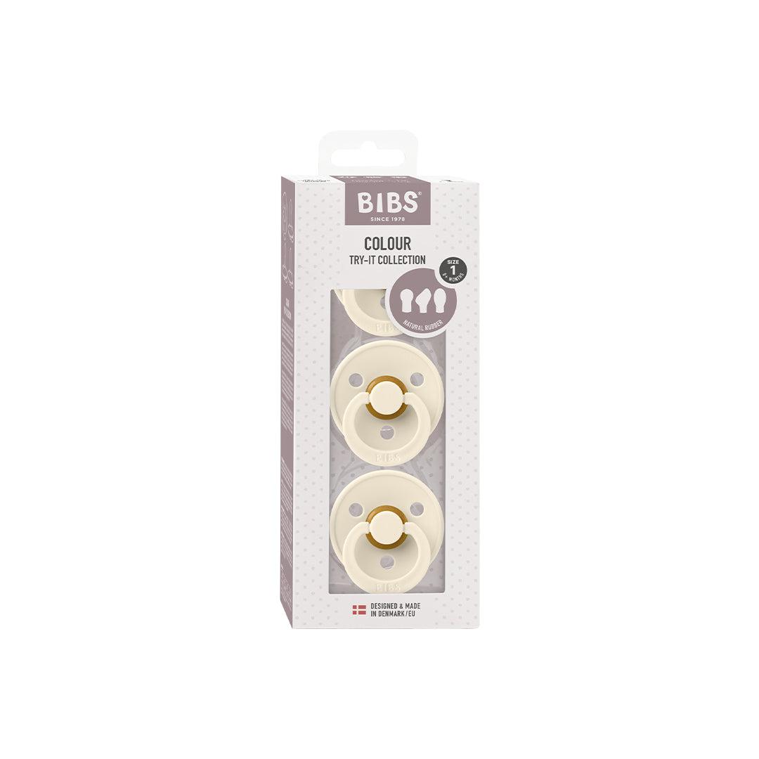 BIBS Try-It Colour Pacifiers - 3 Pack - Ivory