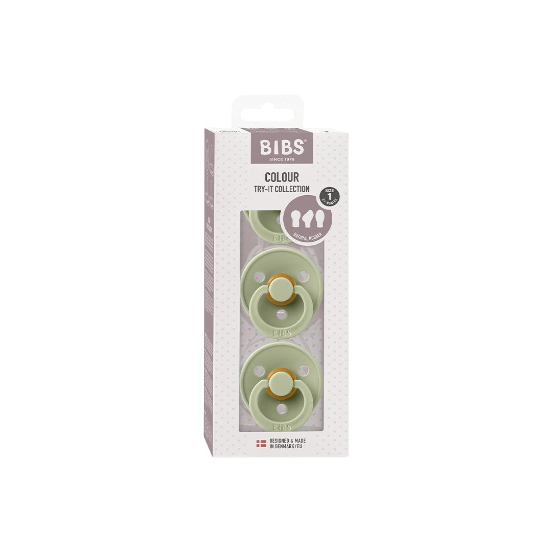 BIBS Try-It Colour Pacifiers - 3 Pack - Sage