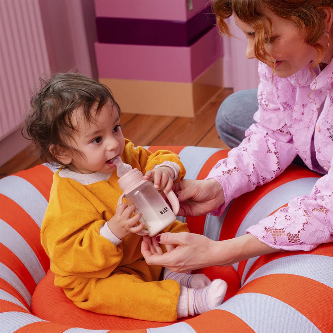 BIBS World Baby Bottle Nipple Round Silicone 2 Pack Thick Flow