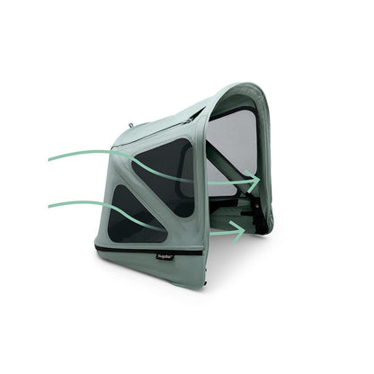 Bugaboo Donkey Breezy Sun Canopy - Pine Green