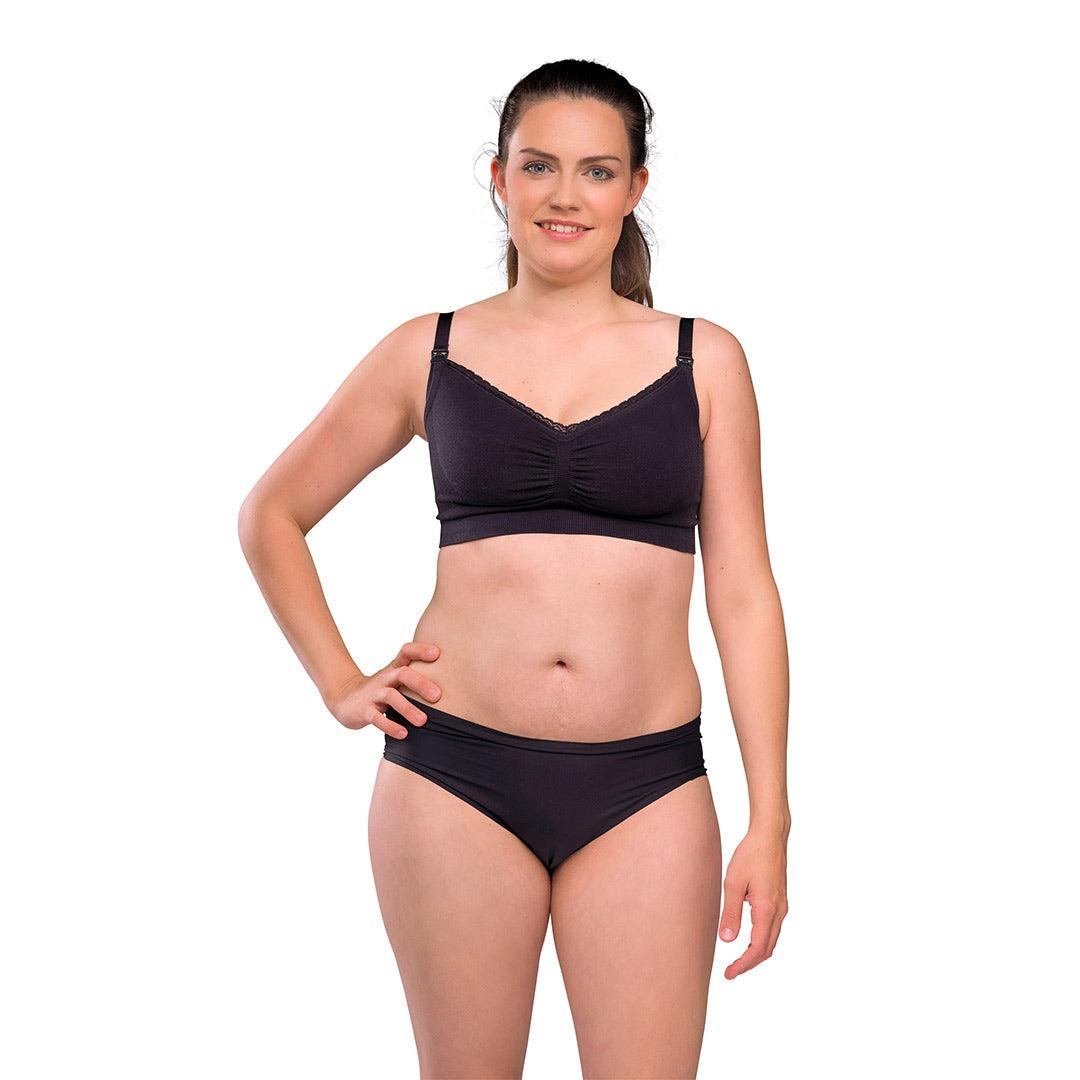 Carriwell Seamless Organic Maternity + Nursing Bra - Black