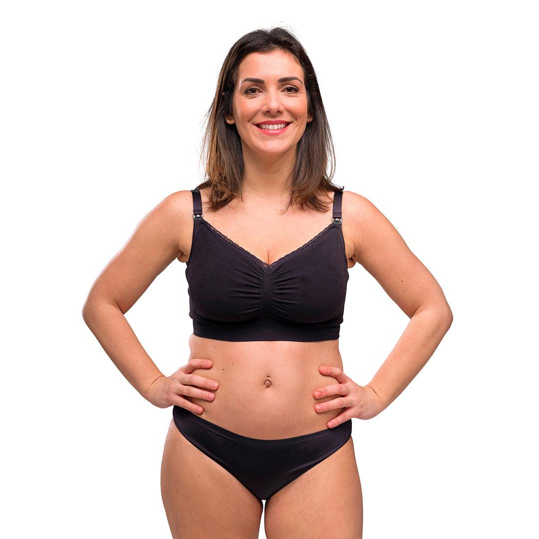 Carriwell Seamless Organic Maternity + Nursing Bra - Black