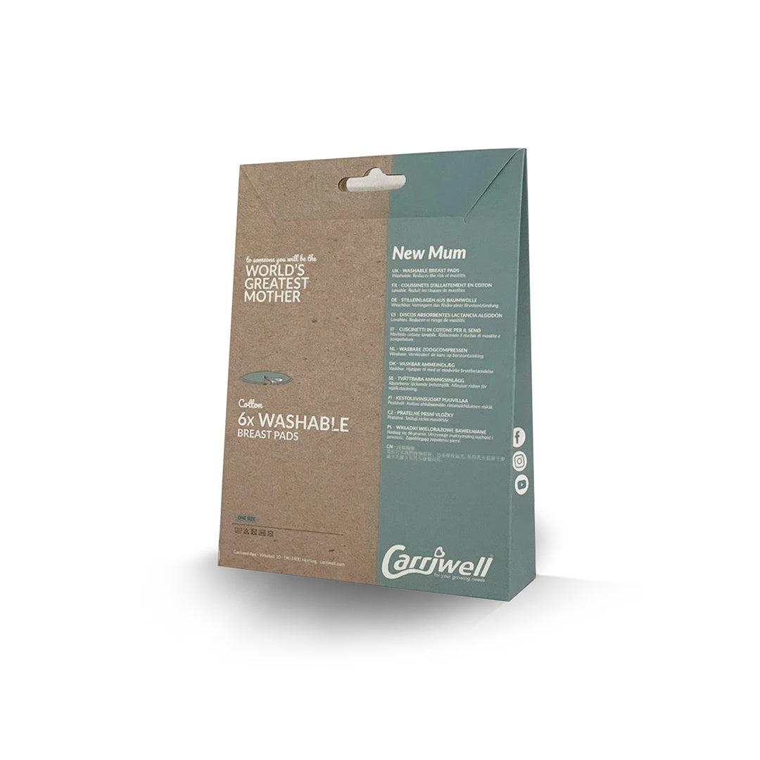 Carriwell Washable Breast Pads - 6 Pack - Black