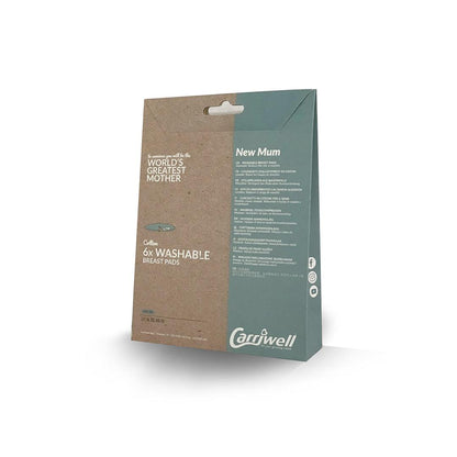 Carriwell Washable Breast Pads - 6 Pack - Black