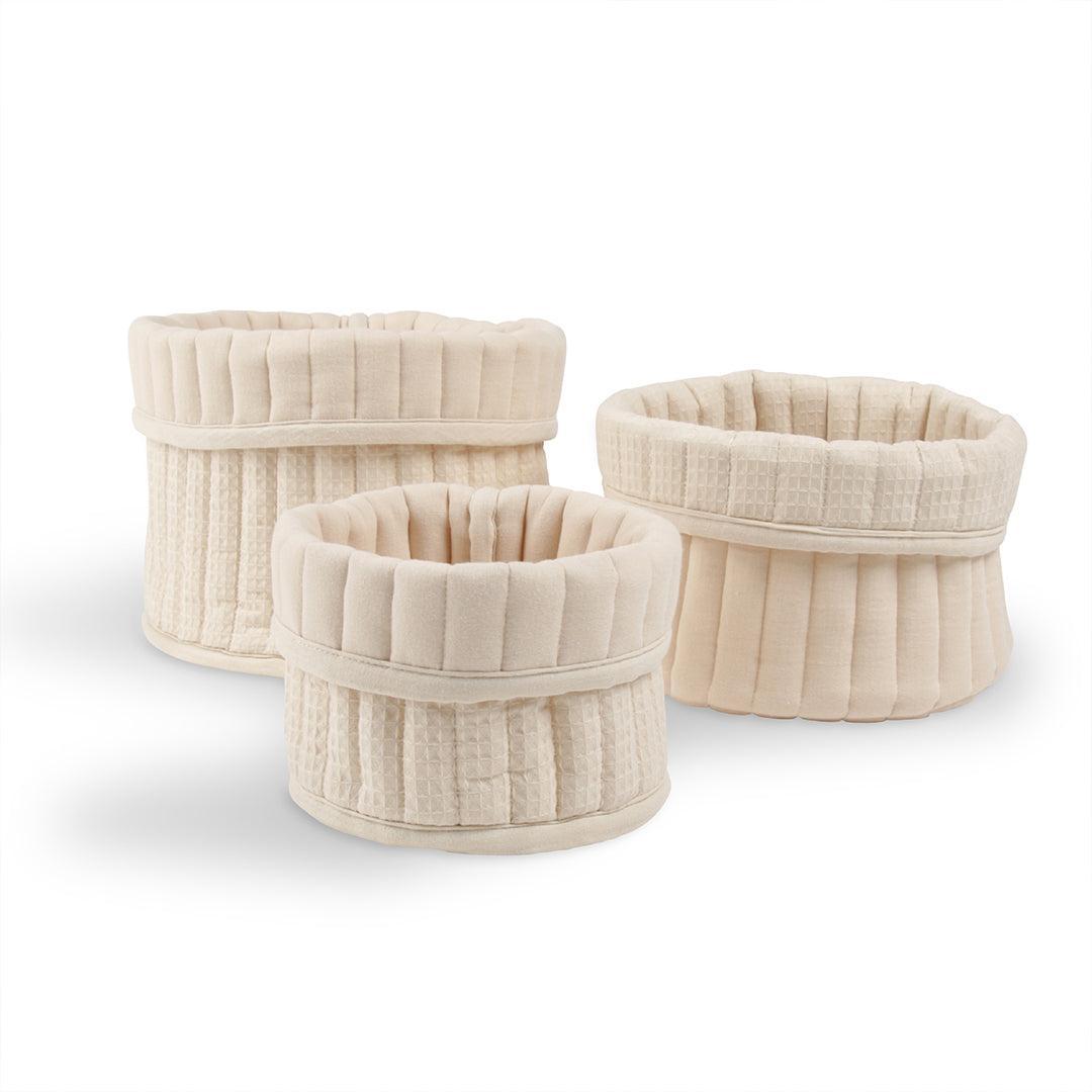 CuddleCo 3pk Storage Baskets - Cashmere Waffle