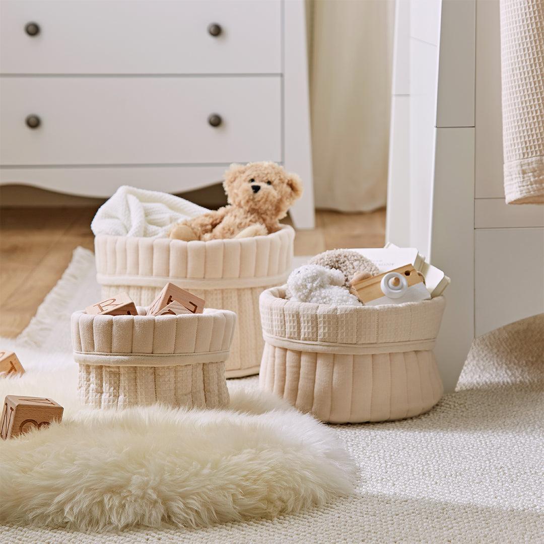 CuddleCo 3pk Storage Baskets - Cashmere Waffle