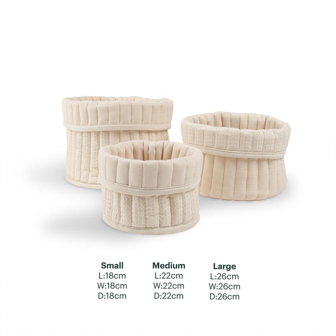 CuddleCo 3pk Storage Baskets - Cashmere Waffle