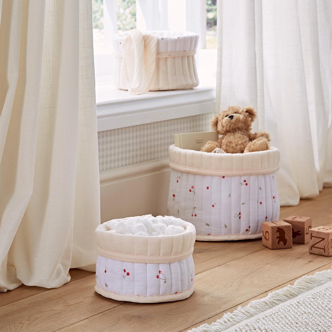CuddleCo 3pk Storage Baskets - Ditsy Cherry
